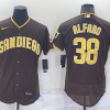 Men's San Diego Padres Jorge Alfaro #38 Brown Stitched Jersey