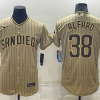 Men's San Diego Padres Jorge Alfaro #38 Khaki Stitched Jersey