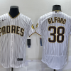 Men's San Diego Padres Jorge Alfaro #38 White Stitched Jersey