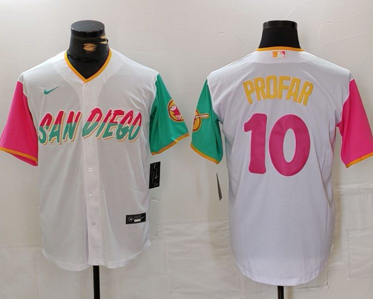Men's San Diego Padres Jurickson Profar #10 White City Connect Limited Jersey