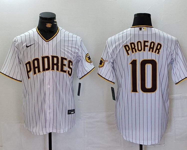 Men's San Diego Padres Jurickson Profar #10 White Jersey