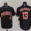Men's San Diego Padres Manny Machado #13 Black Jersey