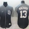 Men's San Diego Padres Manny Machado #13 Grey White Gradient Stitched Jersey