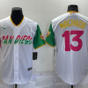 Men's San Diego Padres Manny Machado #13 White Jersey