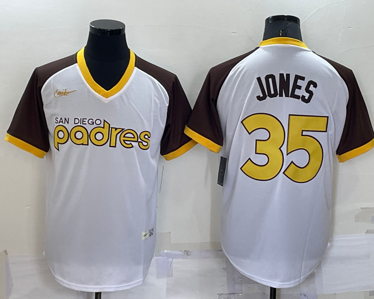 Men's San Diego Padres Randy Jones #35 White Stitched Jersey