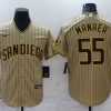 Men's San Diego Padres Sean Manaea #55 Khaki Stitched Jersey