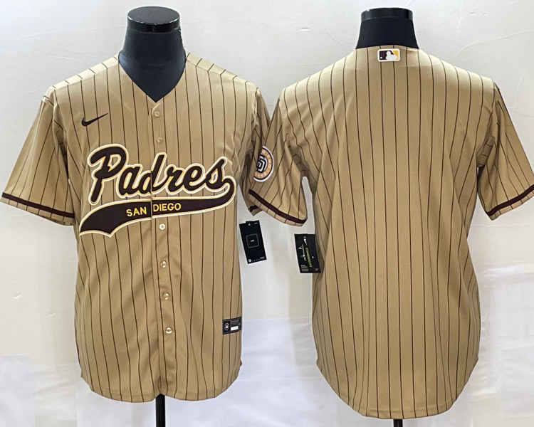 Men's San Diego Padres Tan Blank Jersey Joint Edition
