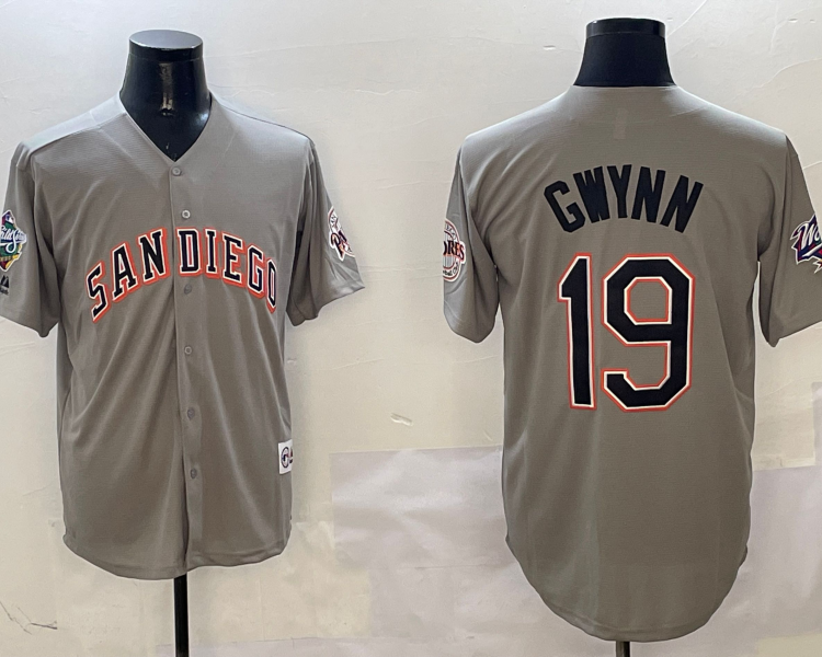 Men's San Diego Padres Tony Gwynn #19 Gray Limited Jersey