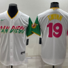 Men's San Diego Padres Tony Gwynn #19 White Stitched Jersey