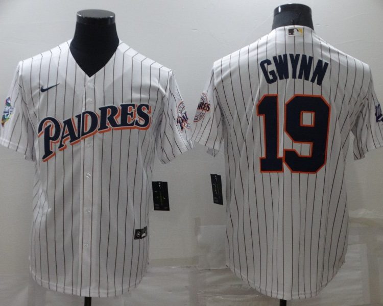 Men's San Diego Padres Tony Gwynn #19 White Team Jersey