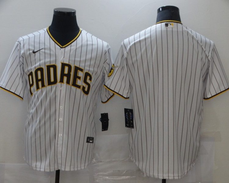 Men's San Diego Padres White Home Blank Jersey