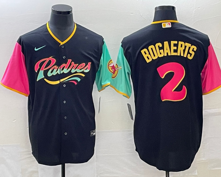 Men's San Diego Padres Xander Bogaerts #2 Black City Connect Jersey