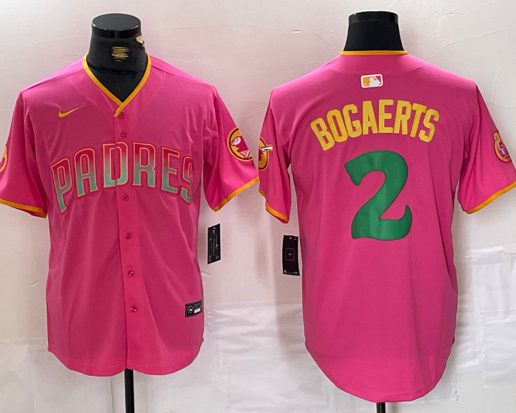 Men's San Diego Padres Xander Bogaerts #2 Pink Jersey