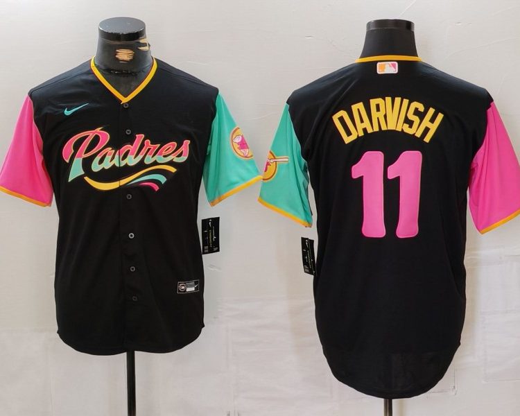 Men's San Diego Padres Yu Darvish #11 Black City Connect Limited Jersey