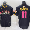 Men's San Diego Padres Yu Darvish #11 Black Jersey