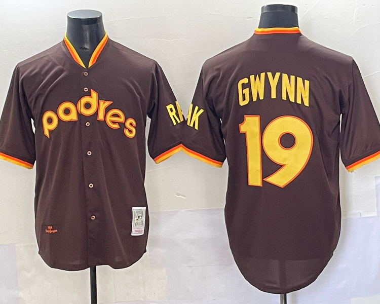 Men's San Diego Padres Tony Gwynn #19 Brown Limited Jersey