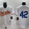 Men's Baltimore Orioles #42 White 2024 Jackie Robinson Day Home Limited Jersey
