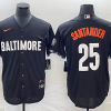 Men's Baltimore Orioles Anthony Santander #25 Black 2023 City Connect Jersey
