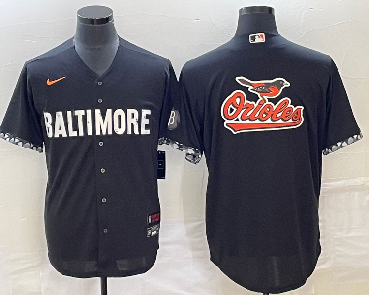 Men's Baltimore Orioles Black 2023 City Connect Team Jersey