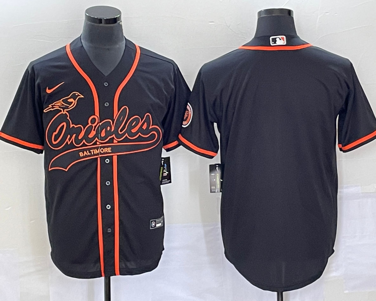 Men's Baltimore Orioles Black Blank Jersey Joint Edition