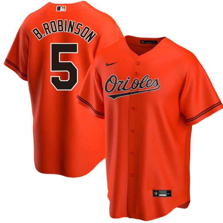 Men's Baltimore Orioles Brooks Robinson #5 Orange Baseball Jersey