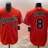 Men's Baltimore Orioles Cal Ripken Jr. #8 Orange Baseball Jersey