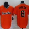 Men's Baltimore Orioles Cal Ripken Jr. #8 Orange Team Jersey