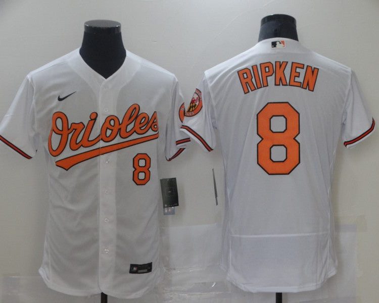 Men's Baltimore Orioles Cal Ripken Jr. #8 White Baseball Jersey