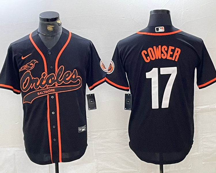 Men's Baltimore Orioles Colton Cowser #17 Black Jersey Joint Edition