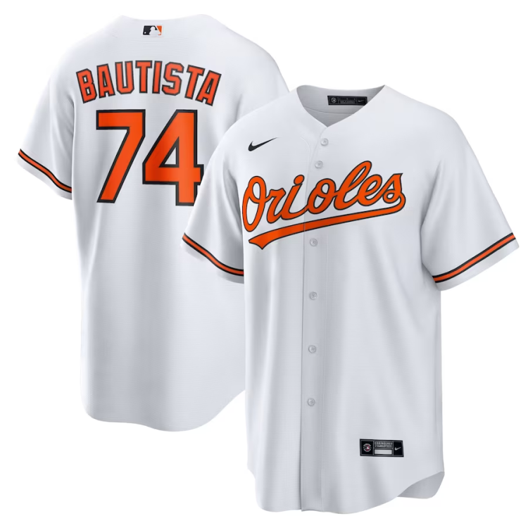 Men's Baltimore Orioles Felix Bautista #74 White Jersey