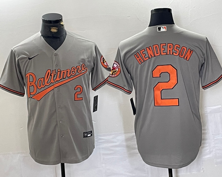 Men's Baltimore Orioles Gunnar Henderson #2 Gray Limited Jersey