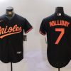 Men's Baltimore Orioles Jackson Holliday #7 Black Jersey