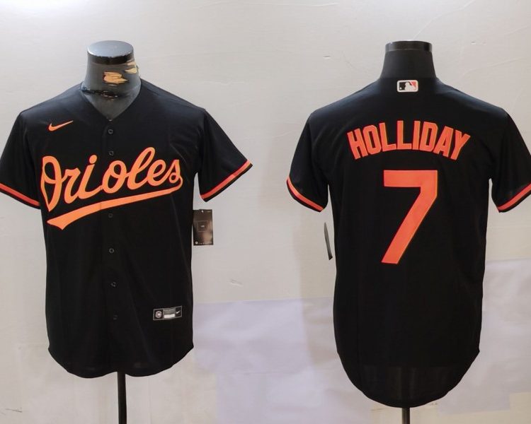 Men's Baltimore Orioles Jackson Holliday #7 Black Jersey