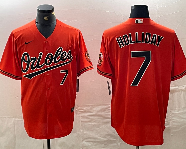 Men's Baltimore Orioles Jackson Holliday #7 Orange Jersey