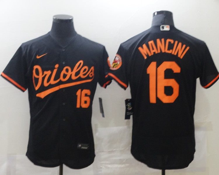Men's Baltimore Orioles Trey Mancini #16 Black Baseball Jersey