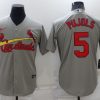 Men's St. Louis Cardinals Albert Pujols #5 Gray Baseball Jersey