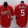 Men's St. Louis Cardinals Albert Pujols #5 Red Jersey