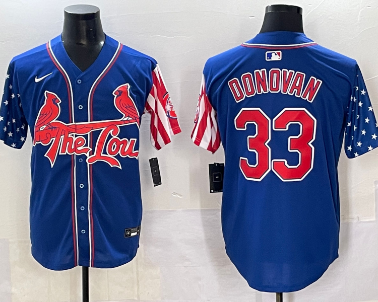 Men's St. Louis Cardinals Brendan Donovan #33 Royal Jersey