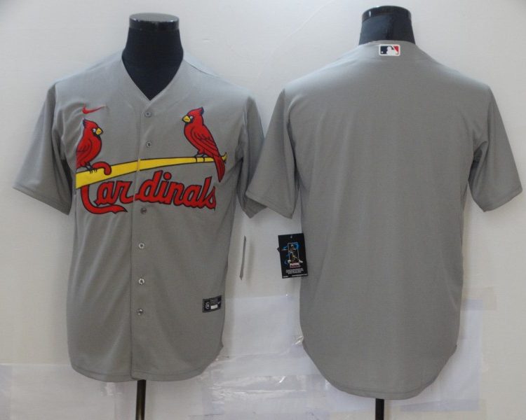 Men's St. Louis Cardinals Gray Alternate Blank Jersey