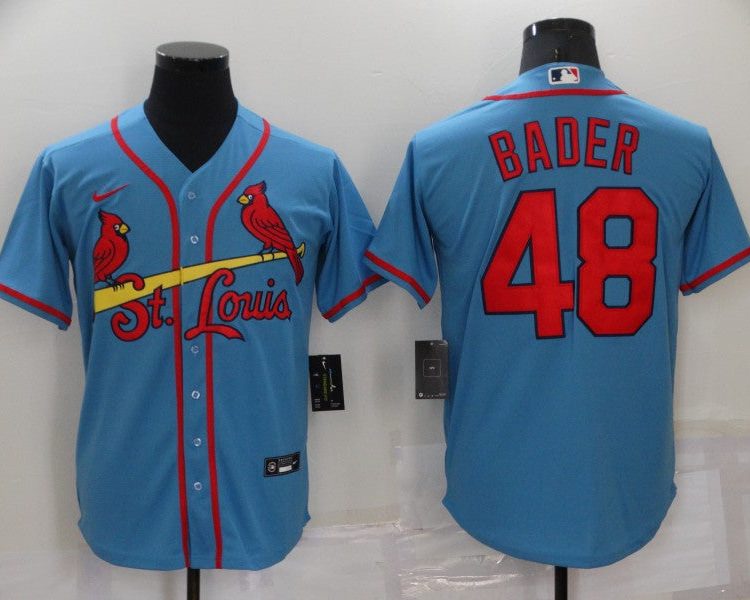 Men's St. Louis Cardinals Harrison Bader #48 Blue Baseball Jersey
