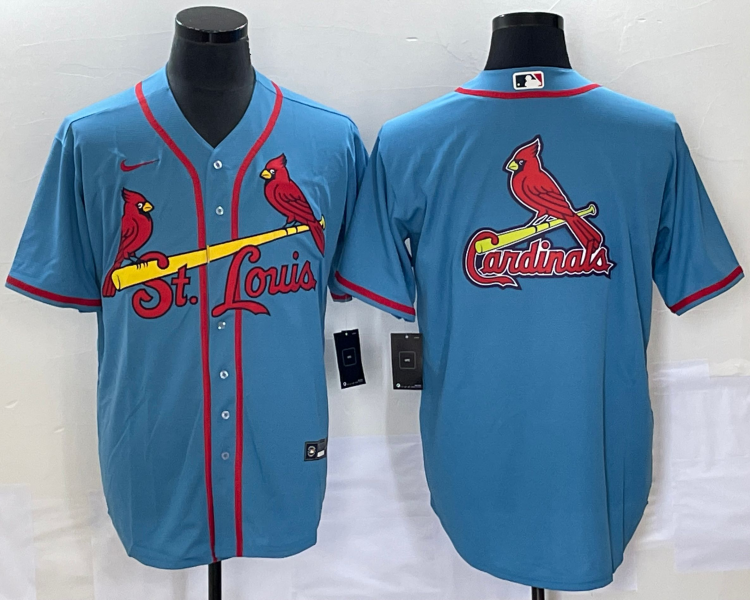 Men's St. Louis Cardinals Light Blue Alternate Team Jersey