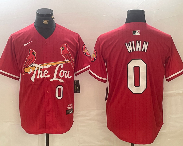 Men's St. Louis Cardinals Masyn Winn #0 Red 2024 City Connect Limited Jersey