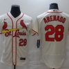 Men's St. Louis Cardinals Nolan Arenado #28 Beige Jersey