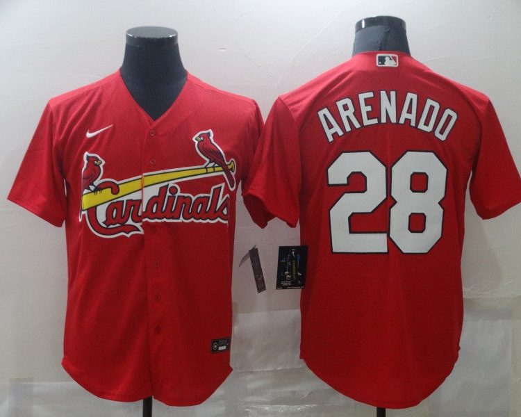 Men's St. Louis Cardinals Nolan Arenado #28 Red Baseball Jersey