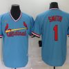 Men's St. Louis Cardinals Ozzie Smith #1 Blue Baseball Jersey