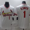 Men's St. Louis Cardinals Ozzie Smith #1 White Authentic Jersey