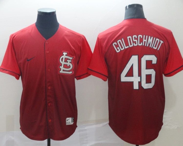 Men's St. Louis Cardinals Paul Goldschmidt #46 Red Stitched Jersey