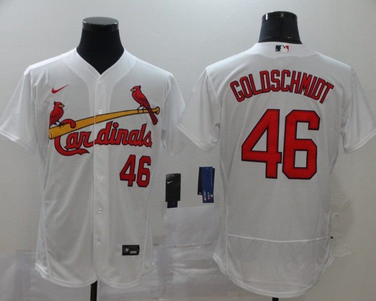 Men's St. Louis Cardinals Paul Goldschmidt #46 White Jersey