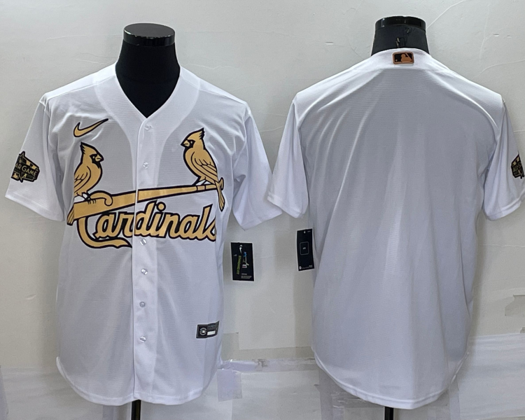 Men's St. Louis Cardinals White Blank Jersey