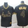 Men's St. Louis Cardinals Yadier Molina #4 Black Jersey